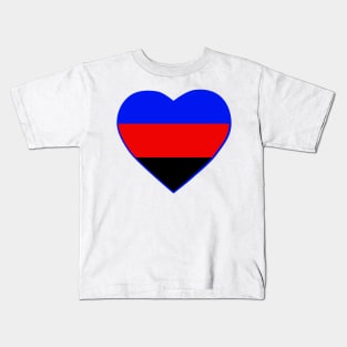 Pride Flag Heart Polyamory Kids T-Shirt